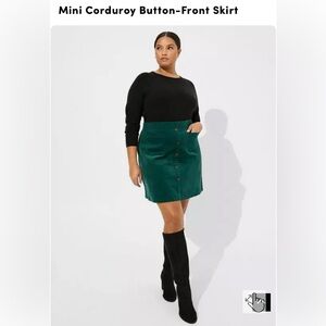 ❌Sold❌ Torrid mini corduroy button front skirt size 00 NWOT!